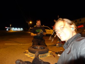 Just hanging out in the parking lot on a Friday night