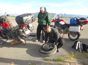 Replacing the rear wheel bearing on my Uly.